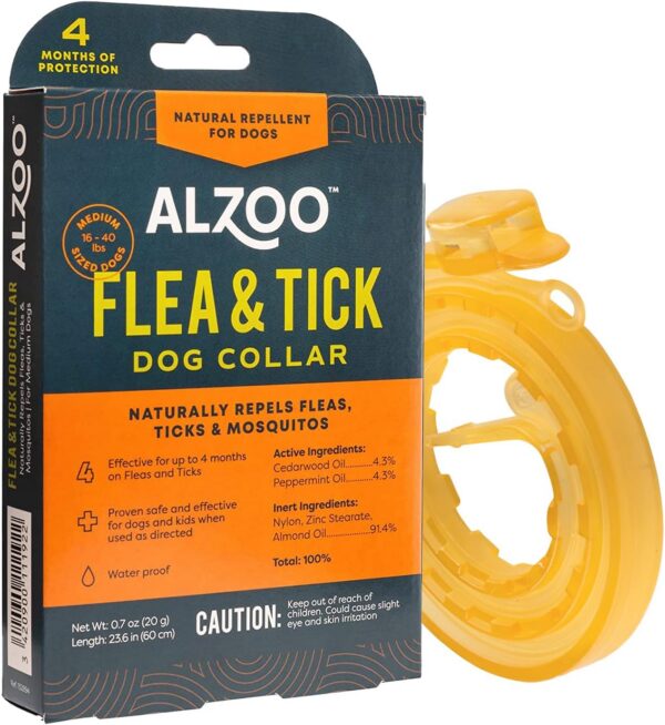 Flea & Tick Dog Collar, Medium-Sized Dogs: 16-40 lbs