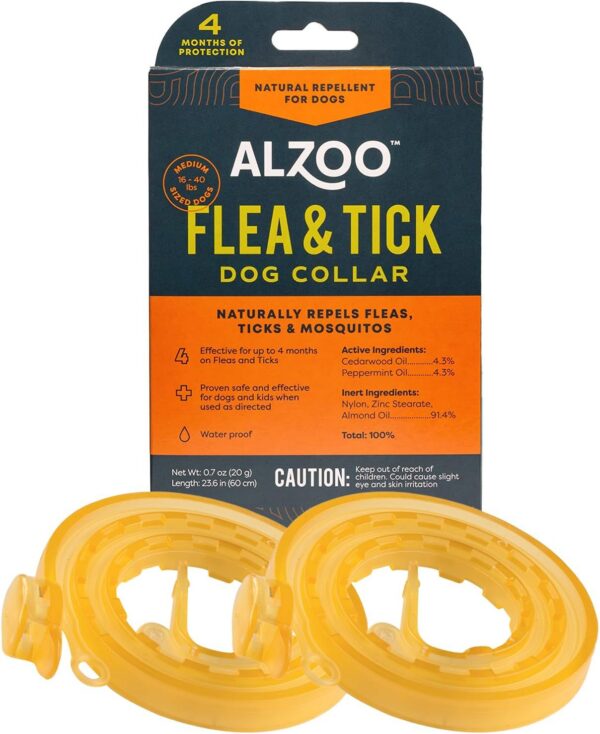 Flea & Tick Dog Collar, Medium-Sized Dogs: 16-40 lbs – Pack of 2