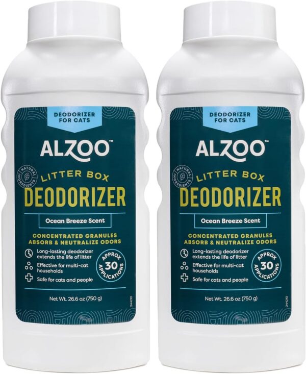 Cat Litter Deodorizer, Ocean Breeze Scent, 26.6 Oz., Pack of 2