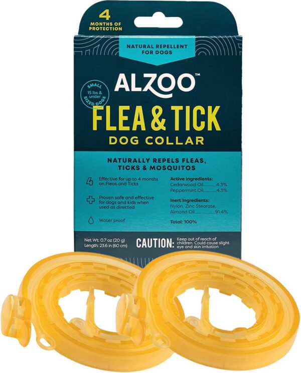 Flea & Tick Dog Collar, Small-Sized Dogs 15 lbs & Under – Pack of 2