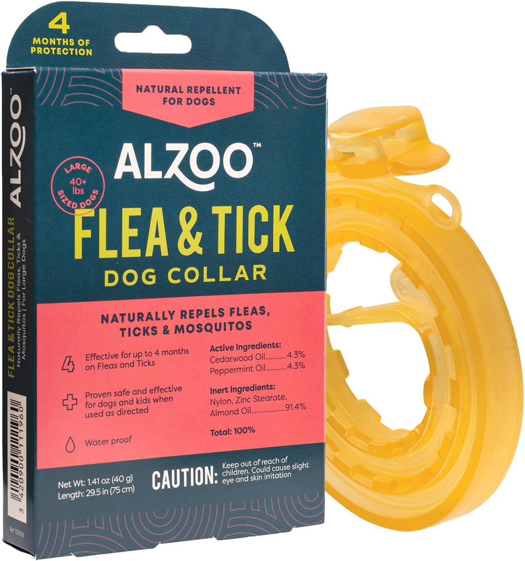 Plant Based Flea & Tick Dog Collar, Large-Sized Dogs: 40+ lbs
