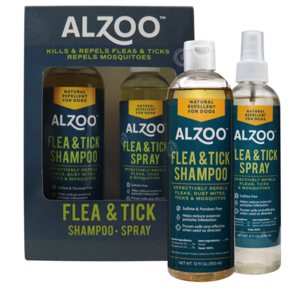 Flea & Tick: Shampoo and Spray Kit for Dogs