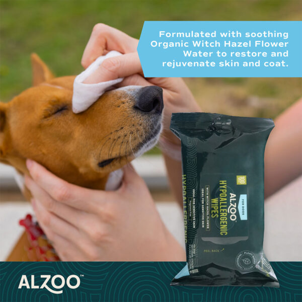 Plant based grooming hypoallergenic wipes for dogs