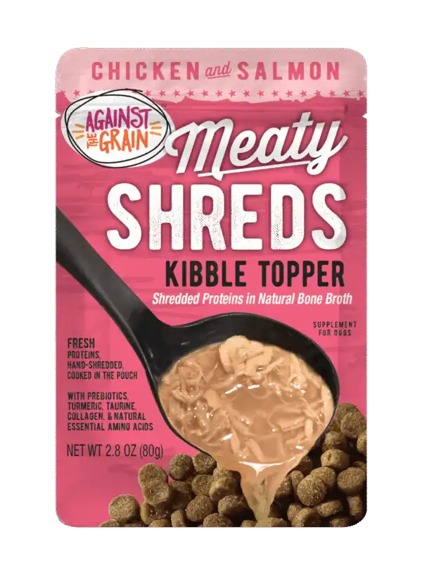 Shreds Slow Cooked Shredded Chicken & Salmon Kibble Topper